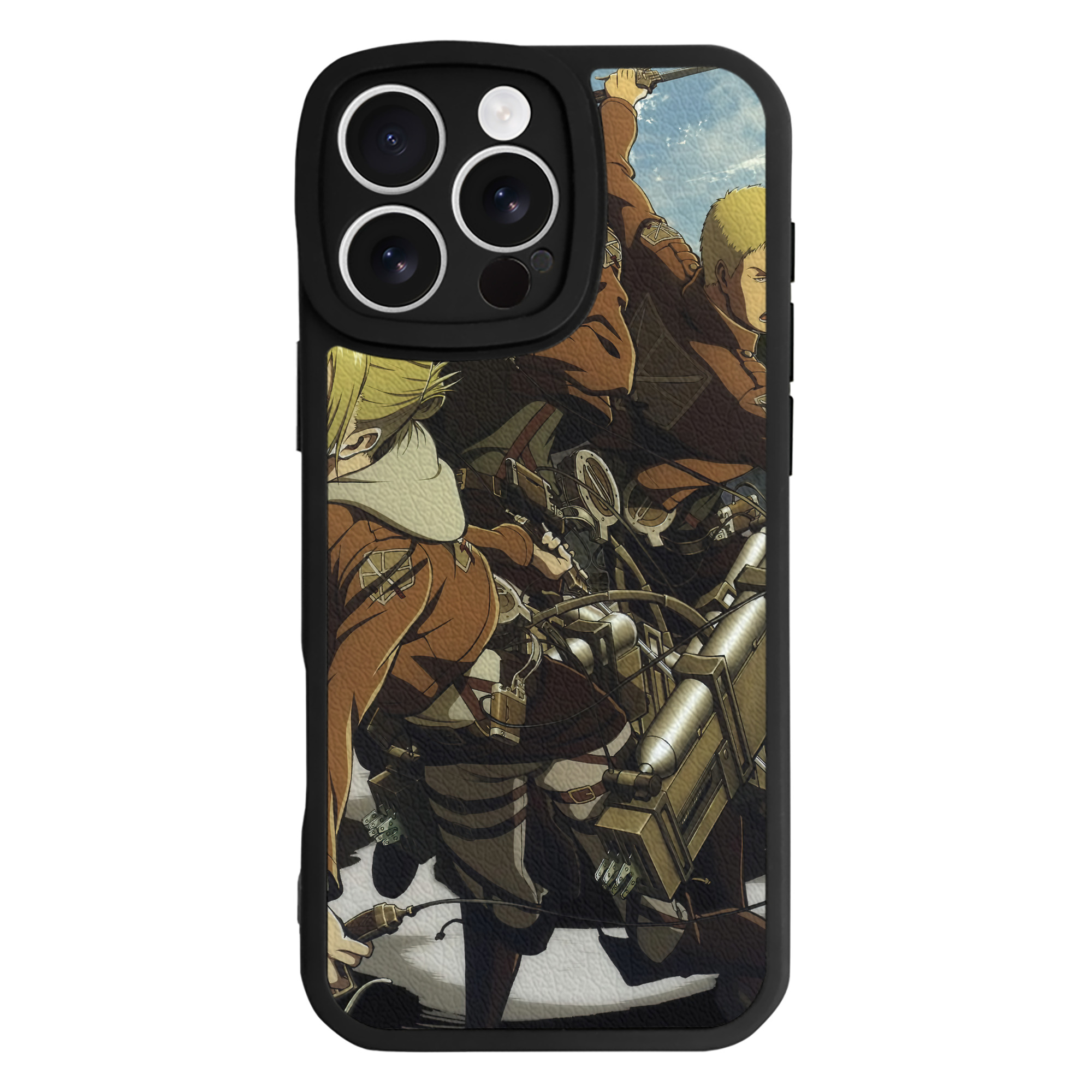 （画像用） 進撃の巨人 Attack on Titan 【iPhone 16シリーズ対応】シリコンスマホケース（レザー調） 材質：シリコン